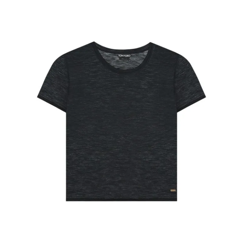 TOM FORD Logo Plaque Crewneck T Shirt-0