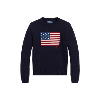 Polo Ralph Lauren X Polo Ralph Lauren Cotton American Flag Crewneck 'Black'