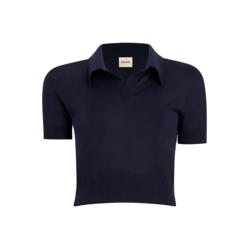 KHAITE Morgane Top 'Midnight Navy'-0