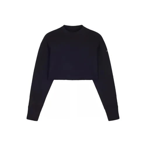Givenchy Cropped Swearshirt With Embossed Chain Collar 'Black'