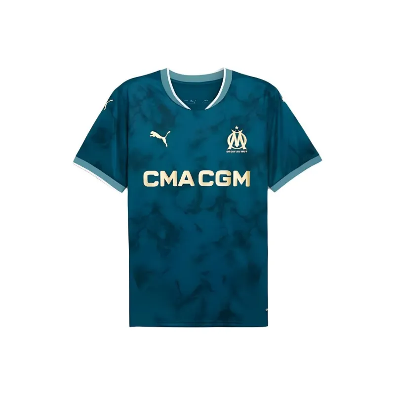 PUMA Olympique De Marseille 24/25 Away Jersey Men Soccer Jersey Men's Blue-0