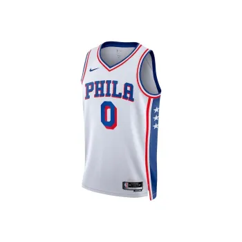 NBA Philadelphia 76ers Nike Association Swingman Tyrese Maxey Basketball Jerseys Unisex White