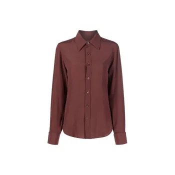 SAINT LAURENT Shirts Women's Reddish Umber