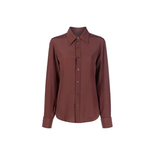 SAINT LAURENT cardigans Women's Reddish Umber
