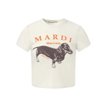 MARDI MERCREDI T Shirt Women's Light Beige Green