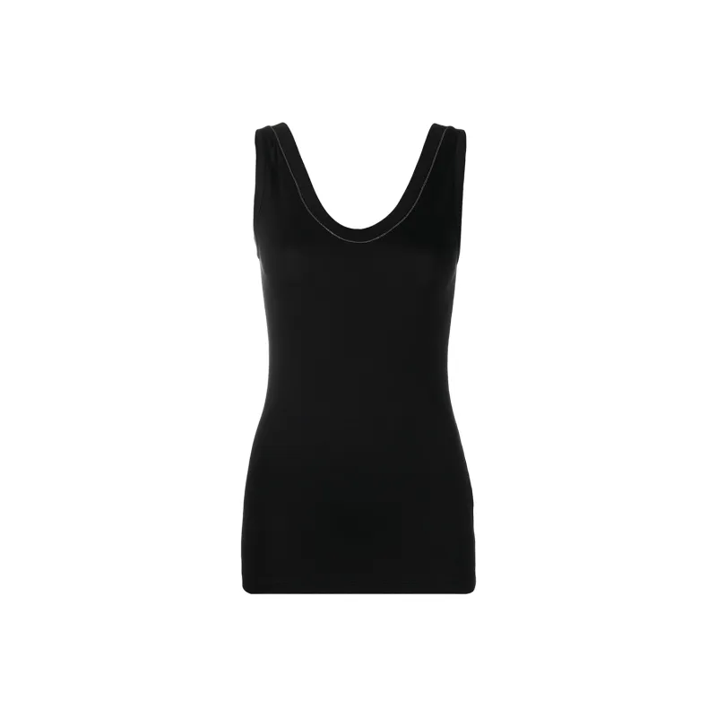 Brunello Cucinelli Embellished Trim Tank Top-0