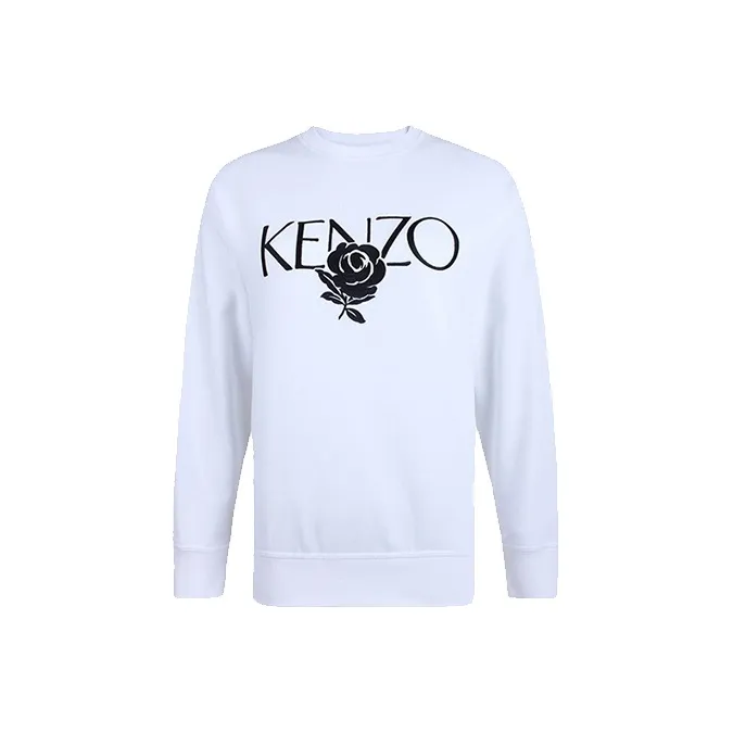 KENZO Letter Logo Sweatshirts Women's White-0