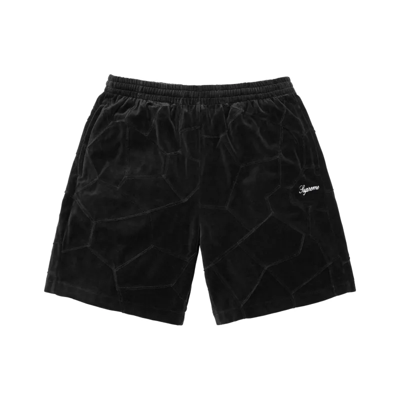 Supreme Patchwork Velour Short-5