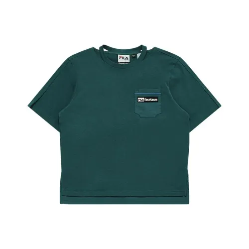 Facetasm X FILA FUSION FACETASM T Shirts Women's Tale Green