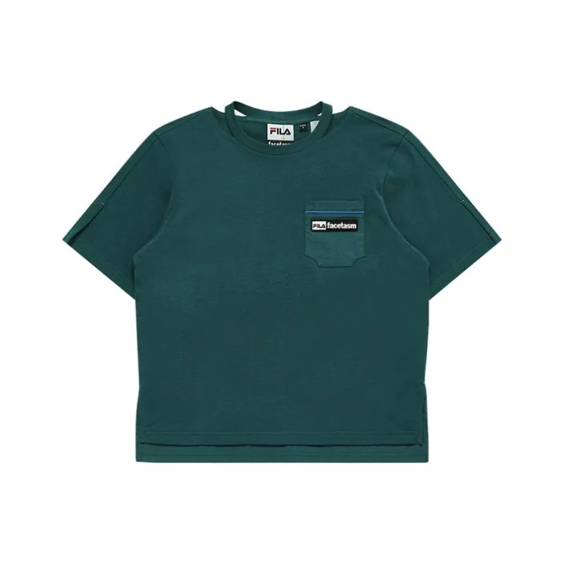 Facetasm X FILA FUSION FACETASM T Shirts Women's Tale Green-0