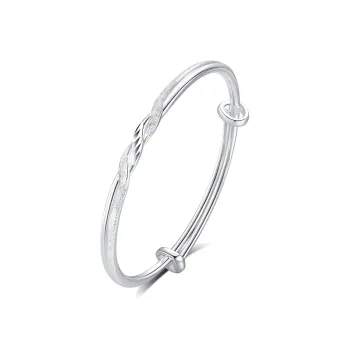 7℃ S999 Fine Silver Bangles Unisex