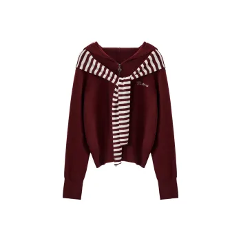 XIANGYING Sweater Women's Ancora Red