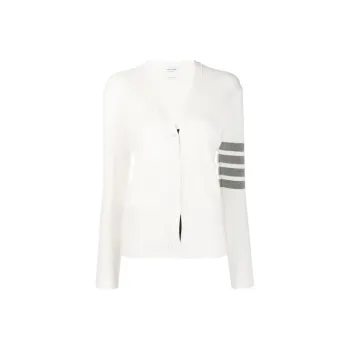 THOM BROWNE 4 Bar V Neck Cardigan