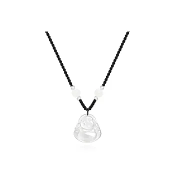 Master Kim White Jade Bodhi Necklaces Women's