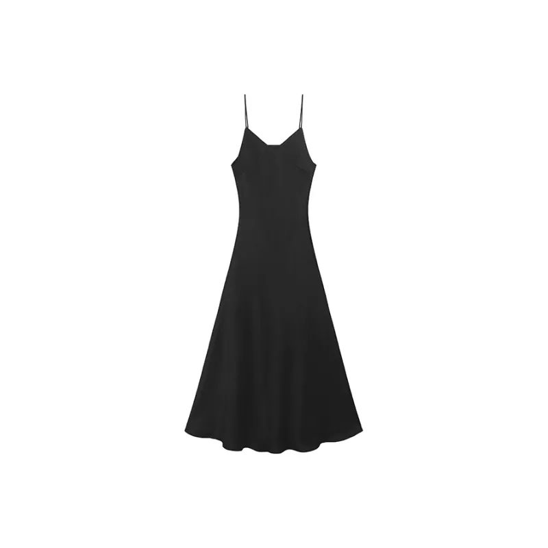 AHDO Slip Dresses Women's Black-1