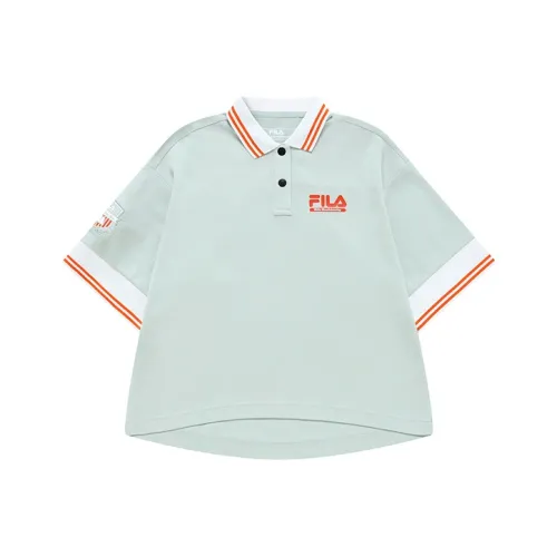 FILA FUSION x White Mountaineering Polo Shirt Women's Filter Gray