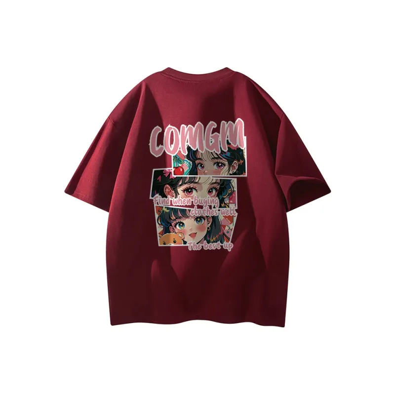 Caramella Drop Shoulder Sleeve T Shirt Unisex White-17