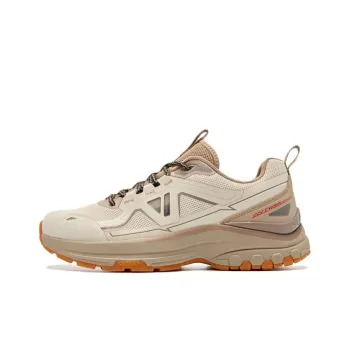 QIAODAN Breathable Abrasion Resistant Coverage Low Top Casual Trail Running Shoes Women's Beige Umber