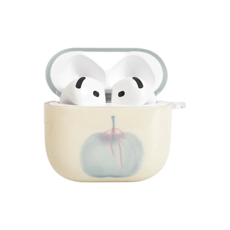 Wei Xin Apple AirPods 4/2/3/4th Generation/AirPods Pro/Pro 2 TPU Graffiti Blue Apple Pendant Headphone Cases-3