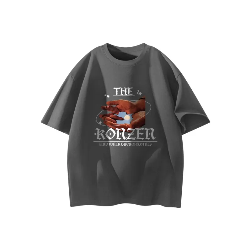 Caramella Drop Shoulder Sleeve T Shirt Unisex Black-9