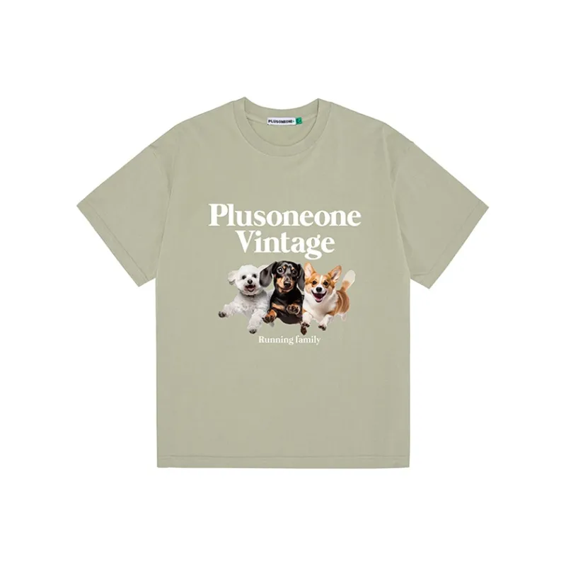PLUSONEONE+ Regular Short Sleeved T Shirts Unisex-32