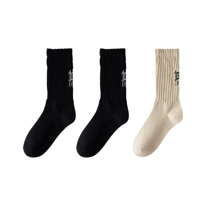 H YXIANG Mid Calf Socks Men's 3 Pack-7