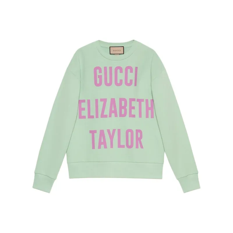 GUCCI Graphic Printed Sweatshirt Green-0