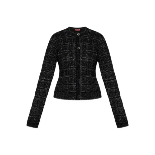 GUCCI Lamé Check Jacquard Cardigan