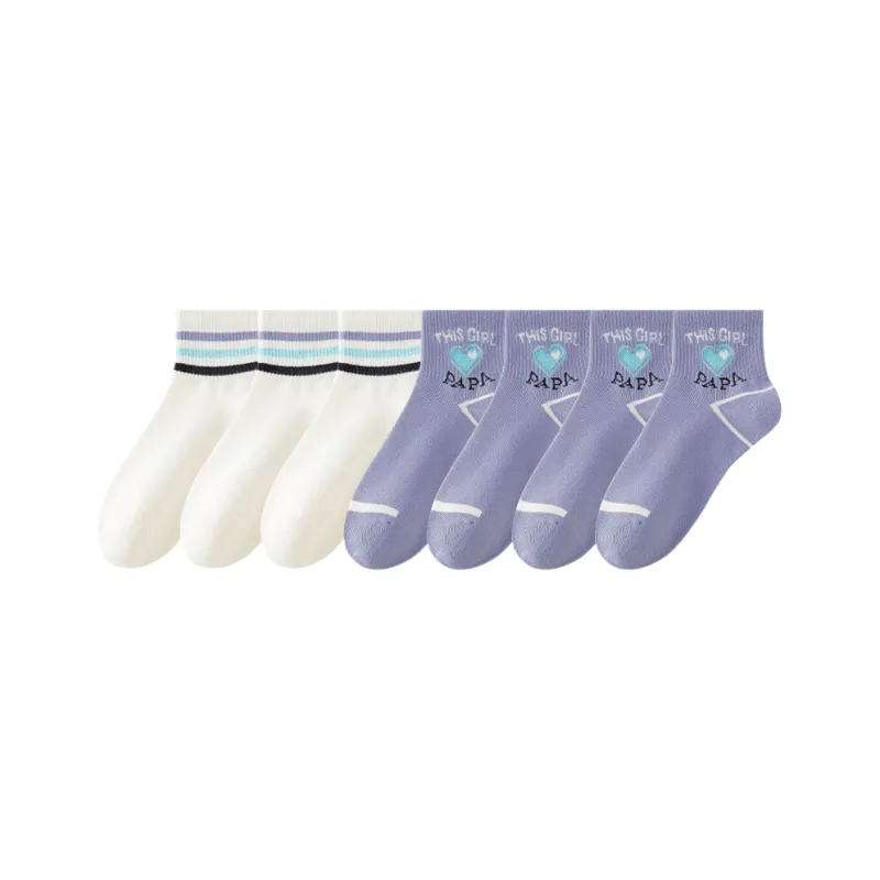 Cotton Gene Mid-Calf Socks Women's 5 Pack-66