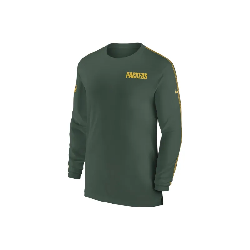 Nike Green Bay Packers Sideline Coach Men's Nike Dri FIT Nfl Long Sleeve Top-0
