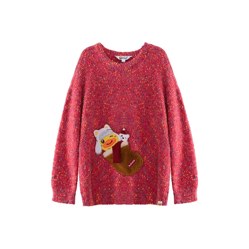 B.Duck Sweaters Women's Red-0
