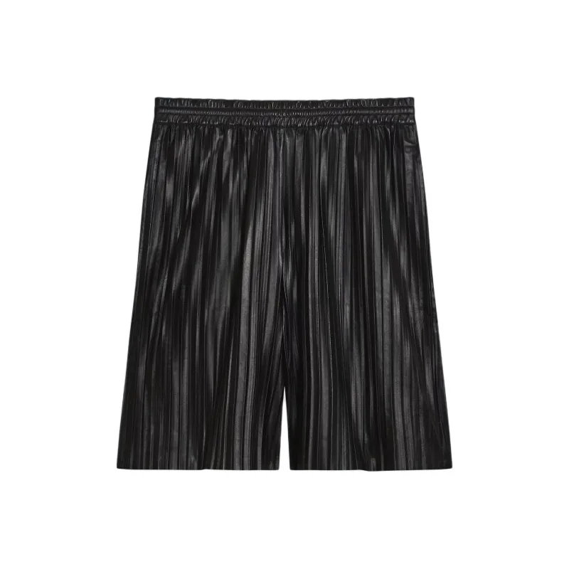 Helmut Lang Leather Shorts-0