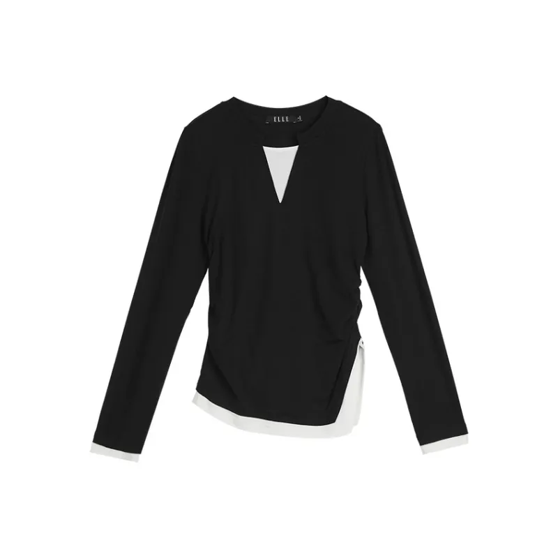 ELLE T Shirts Women's Black-0