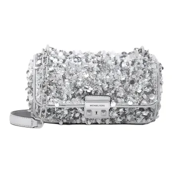 MICHAEL KORS Fabric Handbag Shoulder Bag Women's Silver