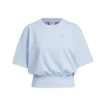 Adidas Originals Drop Shoulder Sleeve T Shirt Women's Light Pink Blue