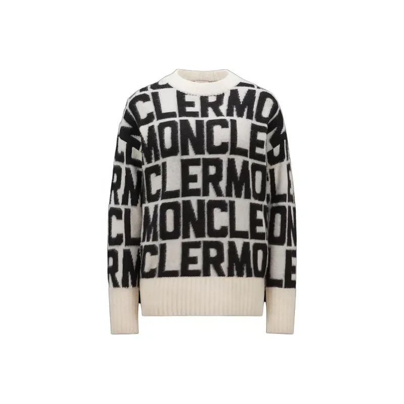 Moncler All Over Logo Intarsia Knit Sweater-0