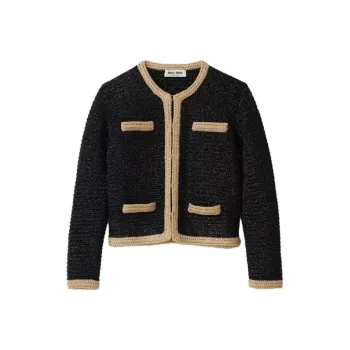 MIU MIU Long Sleeved Crewneck Cardigan