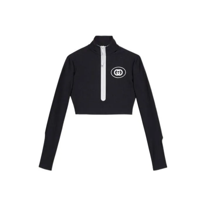 GUCCI Logo print Long sleeved Top-0