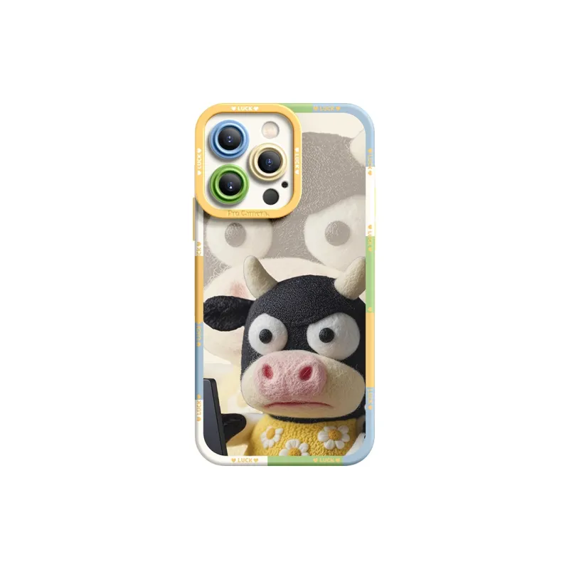 I Create My Art Silicone Material Hard Working Labor Milk Phone Cases Compatibility Iphone16/15/14/13/12/11 Cute Style-6