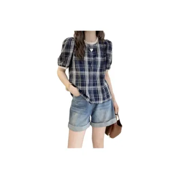 Oudifu T-Shirts Women's Blue