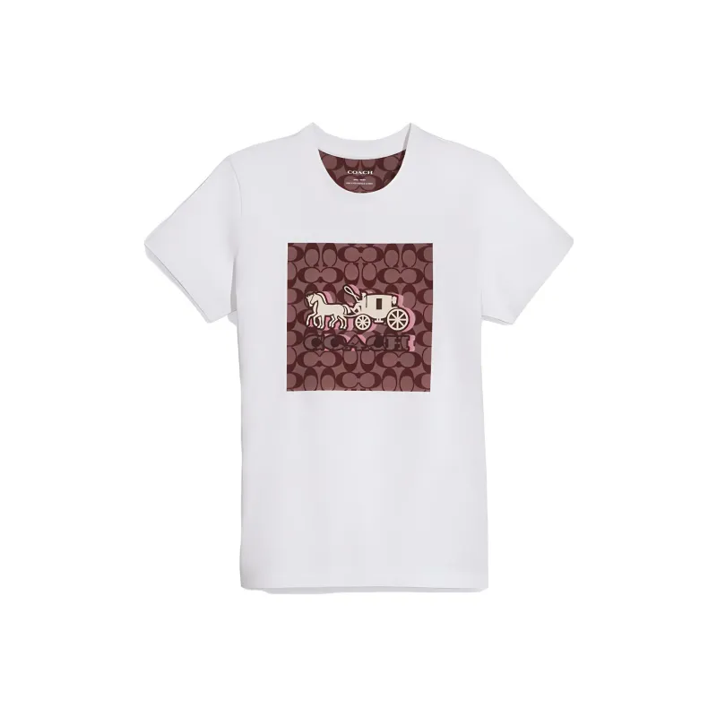 COACH T Shirts Women's White-0