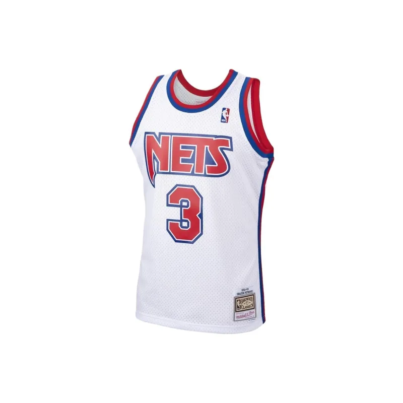 NBA Nike Mitchell & Ness Drazen Petrovic Basketball Jerseys Men's White-0