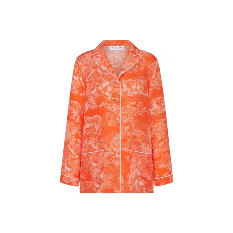 DIOR Quarterly New Products Shirts Women's Orange-0