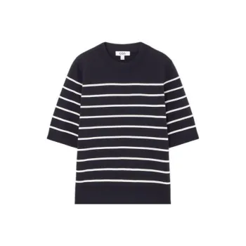 COS T Shirt Women's Navy Blue/Stripes
