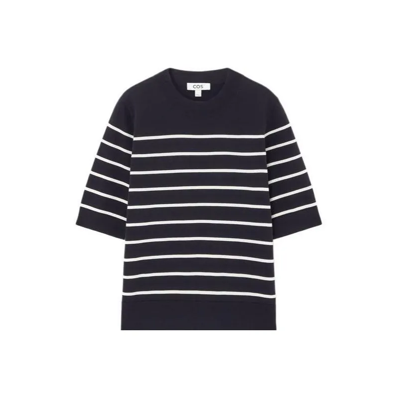 COS T Shirt Women's Navy Blue/Stripes-0