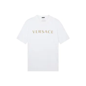 VERSACE T-Shirts Women's White Gold