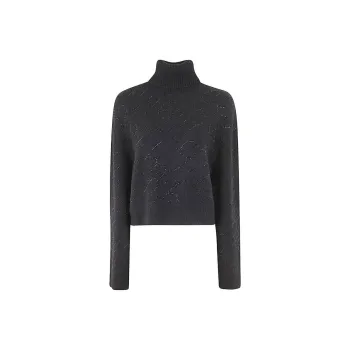 Blumarine Embellished Roll-Neck Knitted Jumper