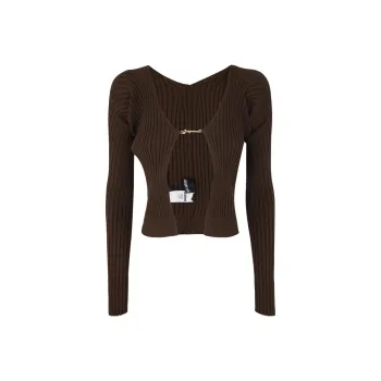 Jacquemus Logo Plaque Long Sleeved Cardigan