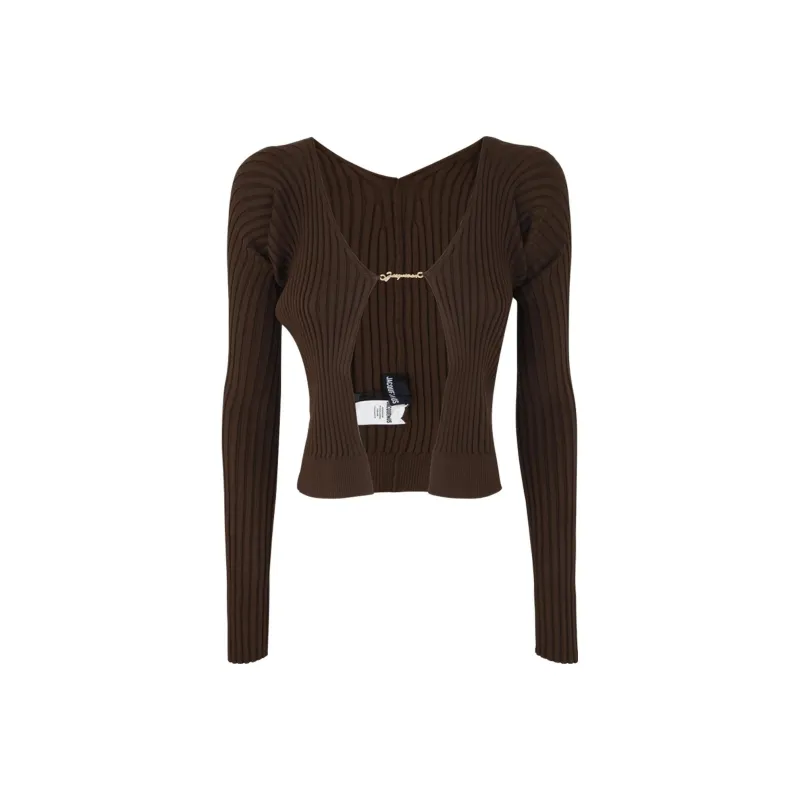 Jacquemus Logo Plaque Long Sleeved Cardigan-0