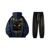 Navy Blue Top Black Bottom